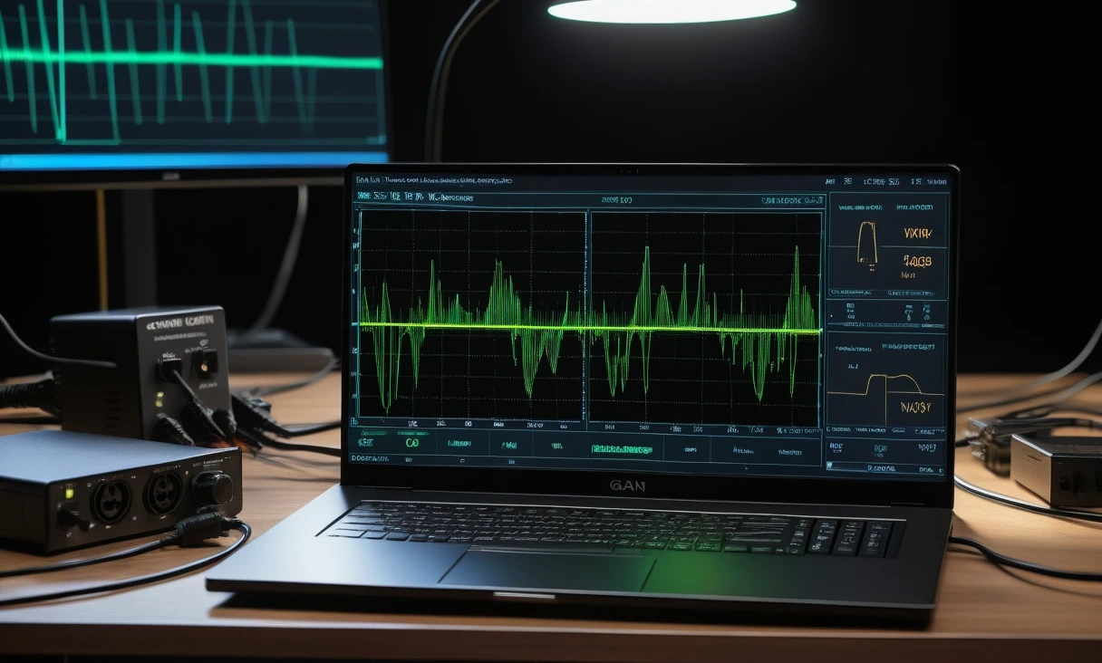 hightech digital oscilloscope screen 0