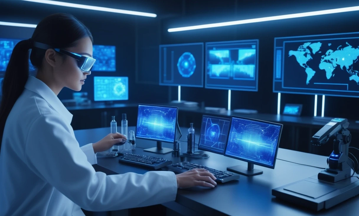 hightech laboratory setting focusing 0