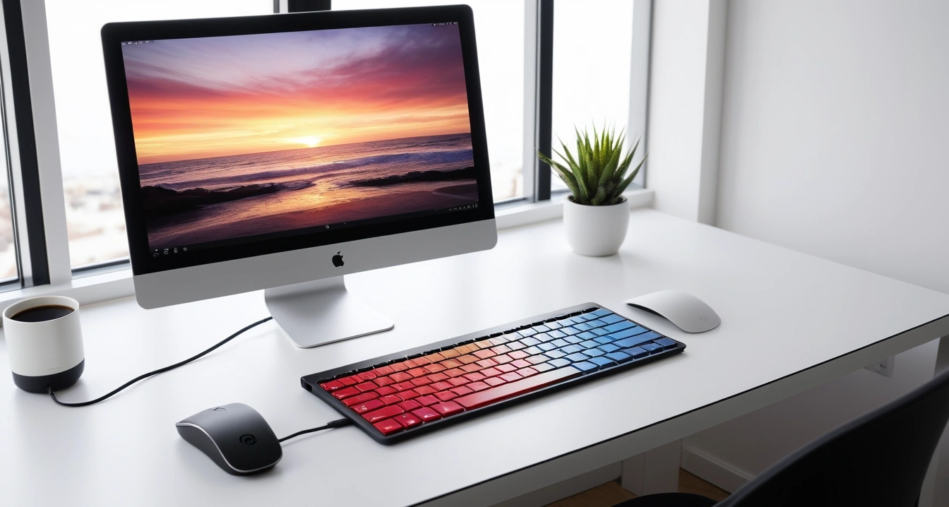 a modern minimalist desk setup mechanica 1 4