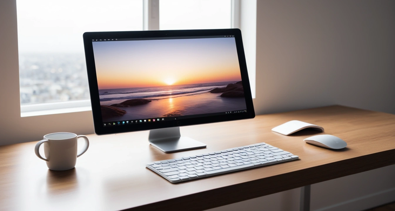 a modern minimalist desk setup mechanica 1 5