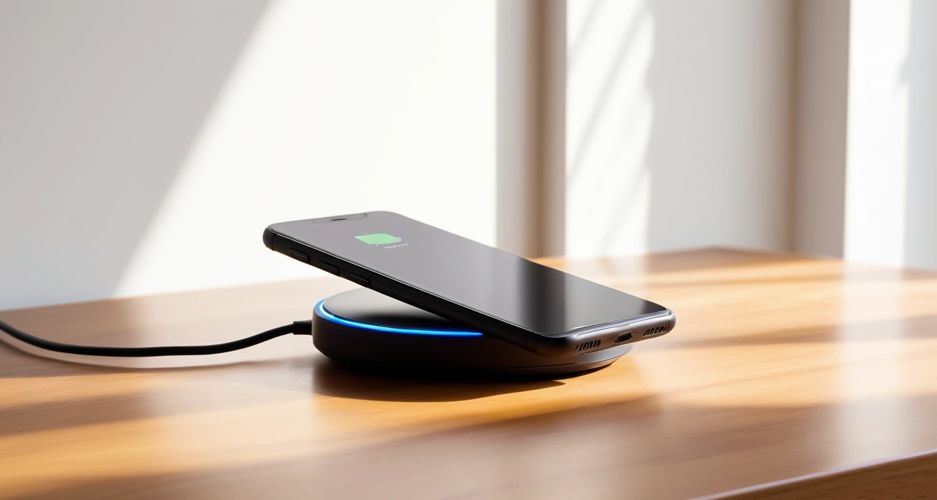 a premium sleek smartphone leaning again 1