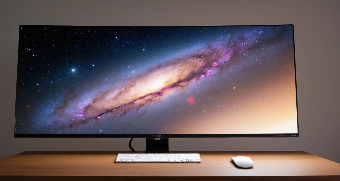갤럭시 - 데이터로 분석한 갤럭시 실구매 가격과 비용 절감 가이드 (a sleek modern galaxy on a clean wooden desk, minimalist aesthetic, soft lighting, no people)