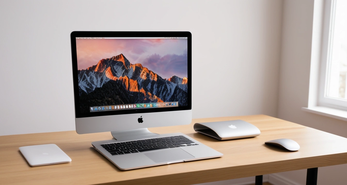 맥북 프로 - 현지 애플 스토어 맥북 프로 결제 및 할인 혜택 (close-up of a premium macbook pro in a sleek unboxing box on a clean minimal desk, no people)