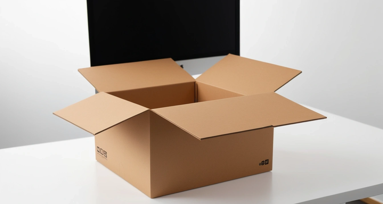 태블릿PC<br>- 노트북 배터리와 휴대성을 결정하는 무게의 미학 (close-up of a premium smartphone in a sleek unboxing box on a clean minimal desk, no people)
