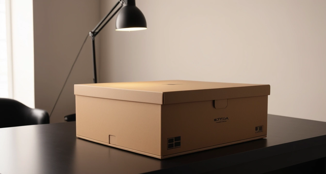 수리 서비스<br>- 수리 비용 견적서 투명성과 과잉 정비 방지 전략 (close-up of a premium smartphone in a sleek unboxing box on a clean minimal desk, no people)