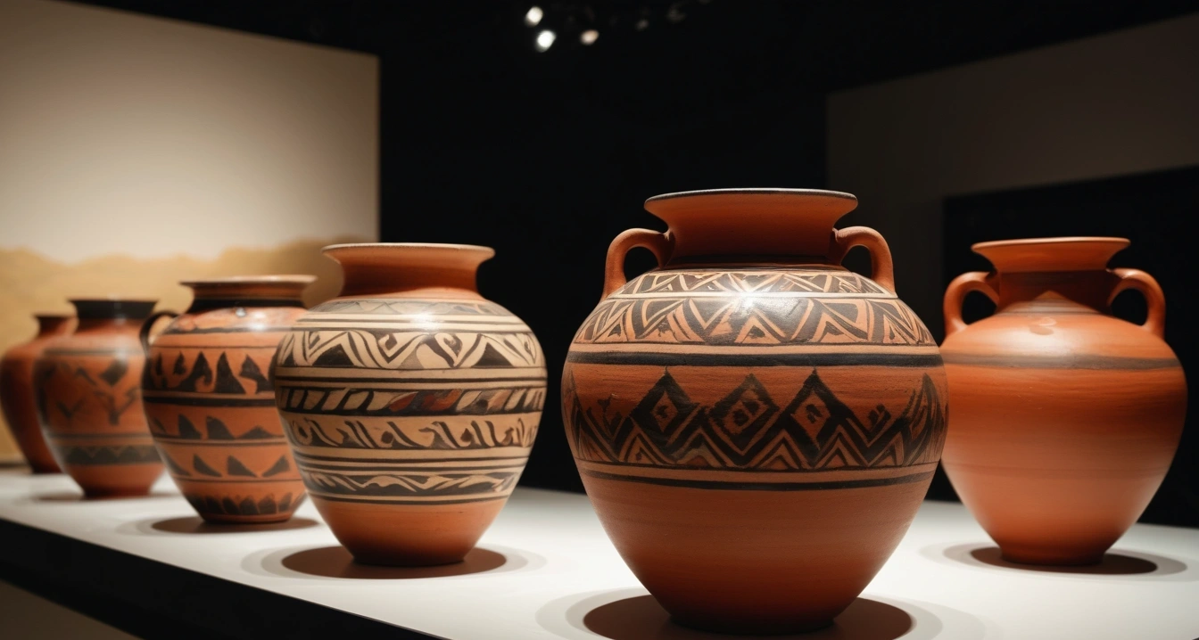 close up of ancient traditional pottery 1